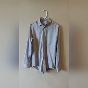Calvin Klein Silver Dress Shirt Sz. L